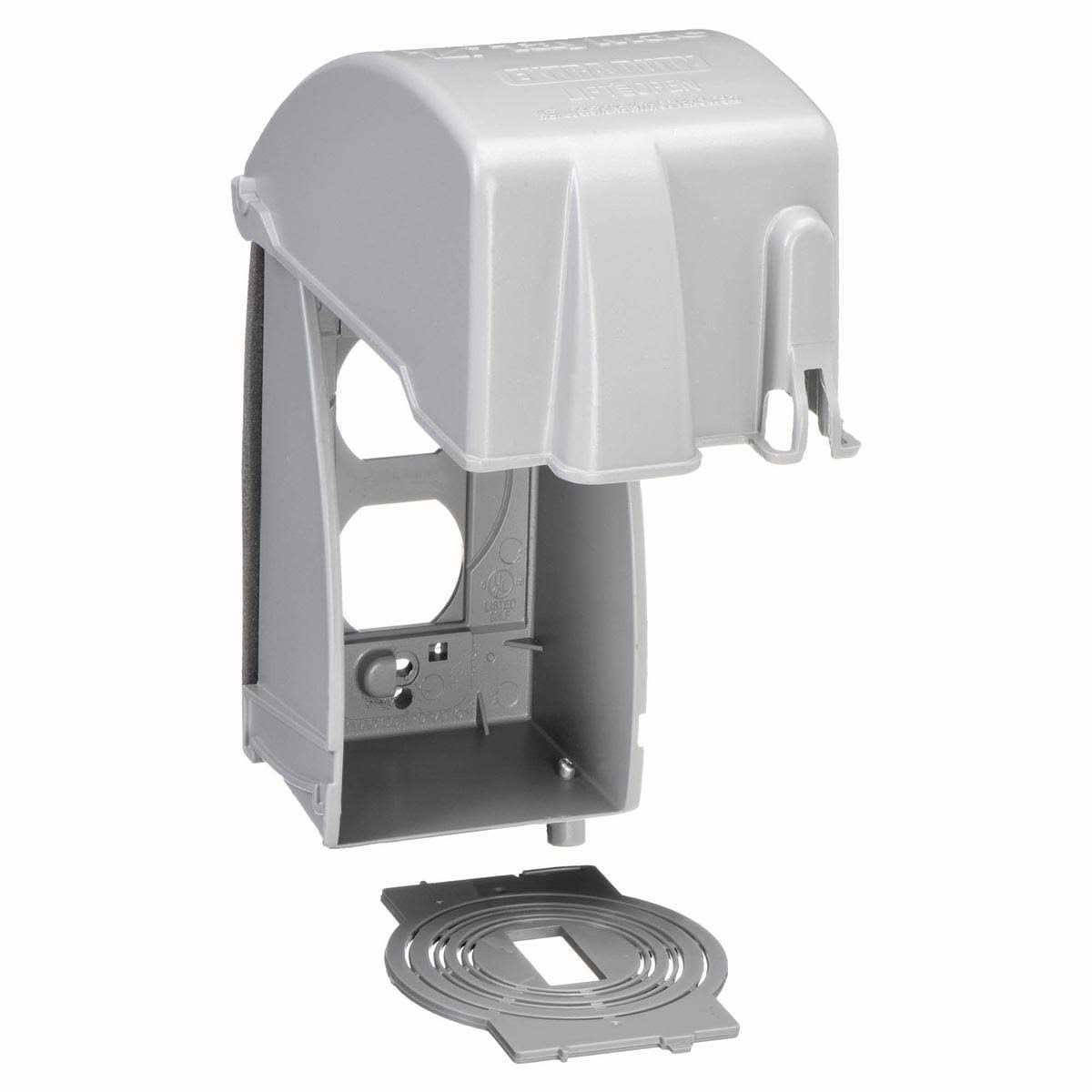 Taymac 1-Gang Gray Weatherproof In-Use Cover MX4280S - Cheap Fitting