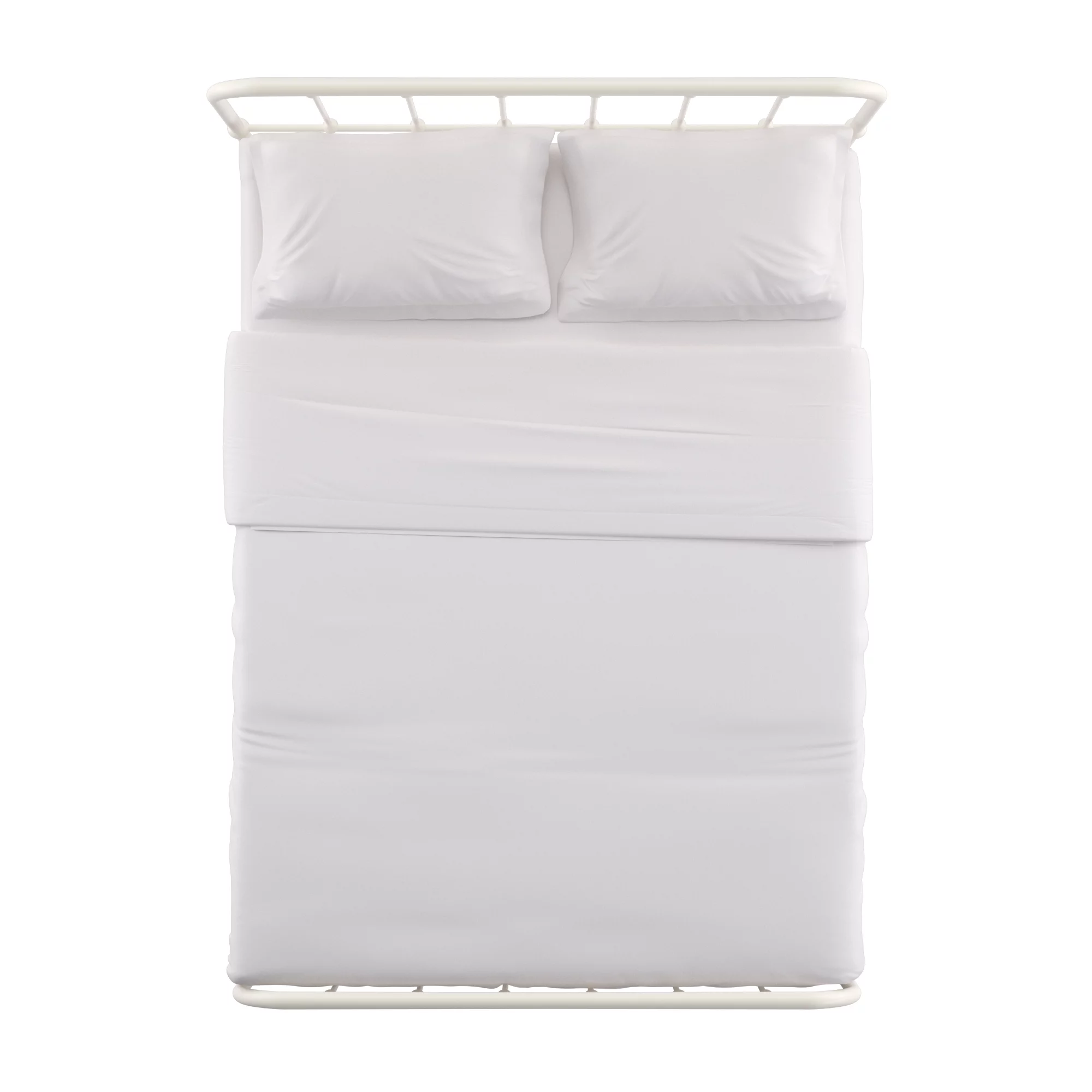 Weston Home Montgomery Spindle Metal Platform Full Bed, White - Cheap Fitting