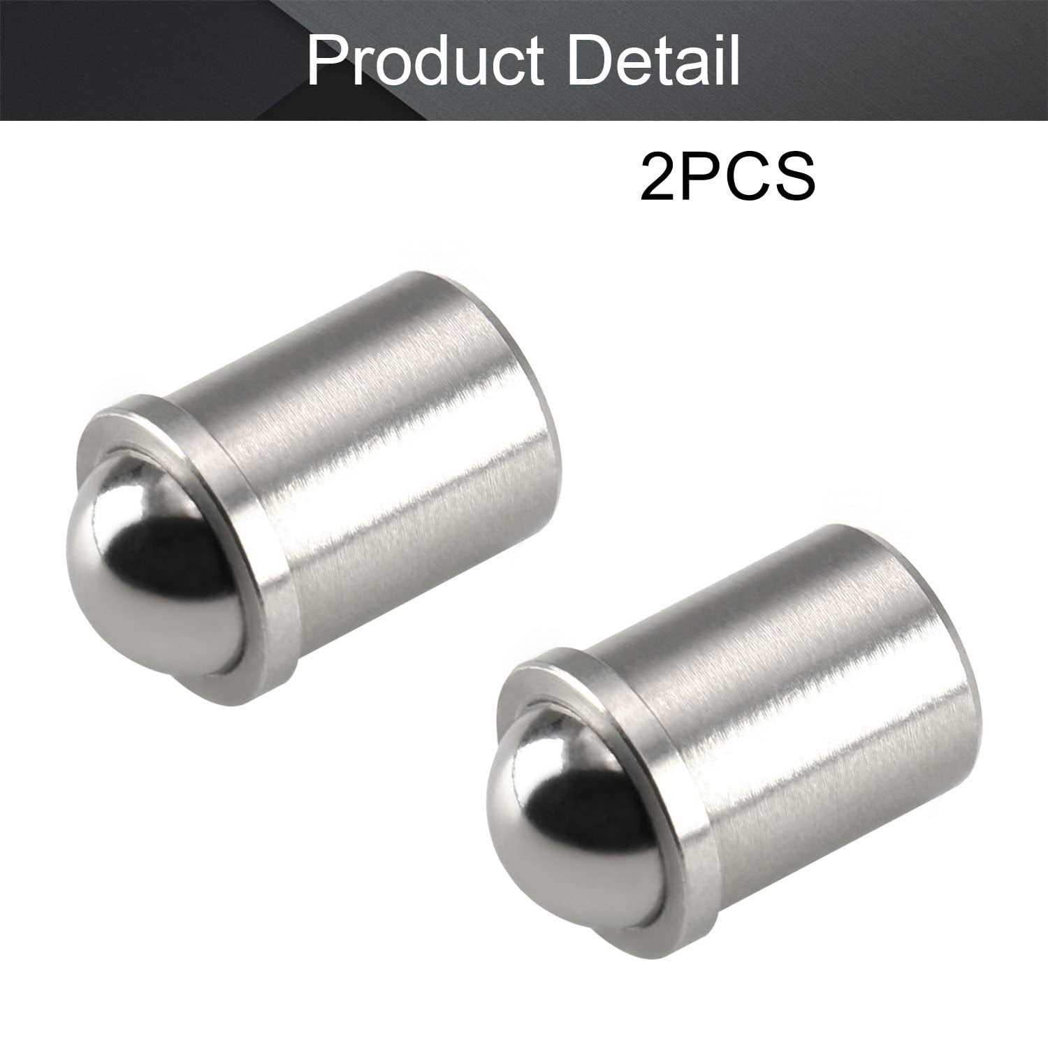 mromax 4pcs stainless steel 0.39 diameter ball plunger cabinet door closet drawer 10x13mm ball Catch latch catcher for door - Cheap Fitting