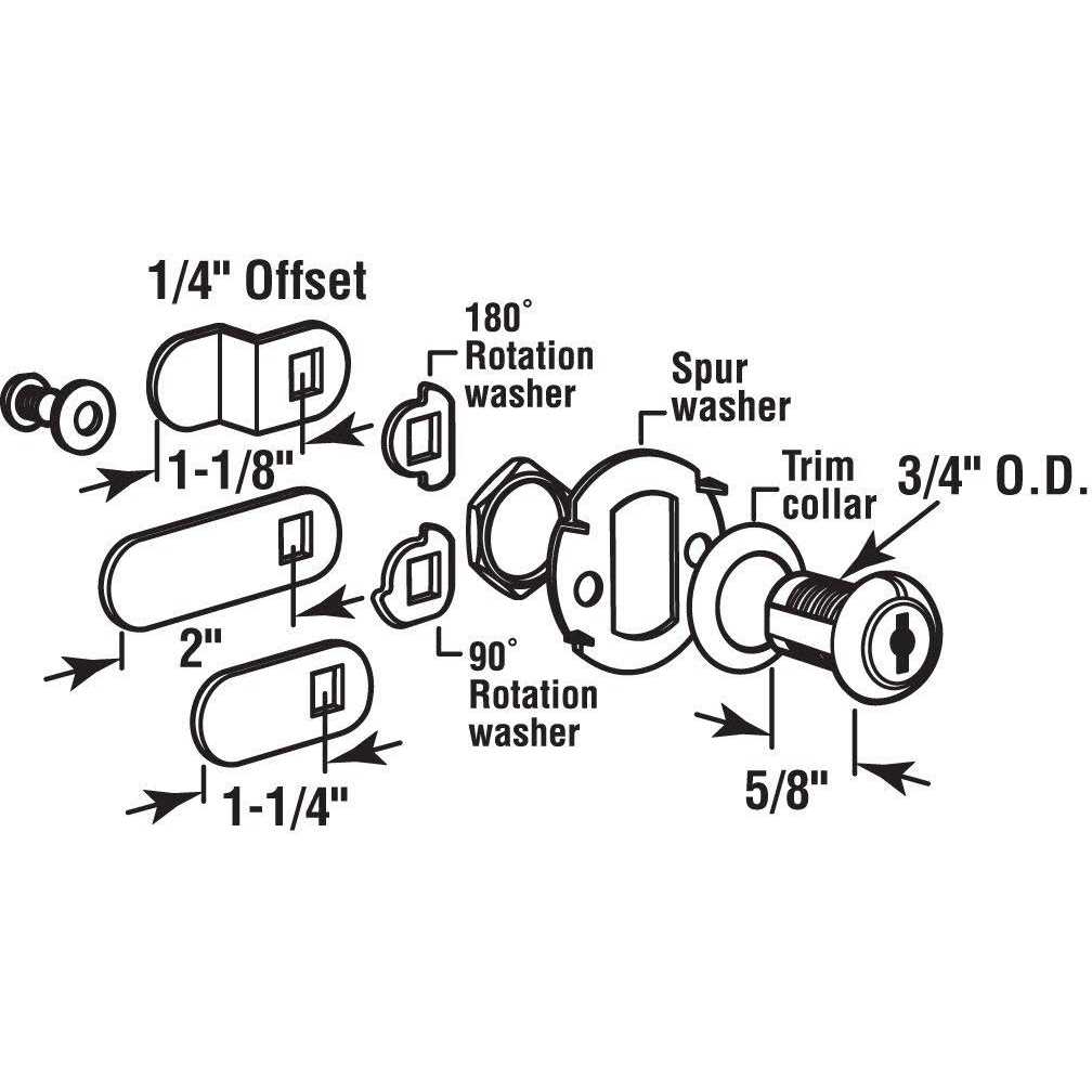 Prime-Line Drawer Cabinet Lock - Cheap Fitting