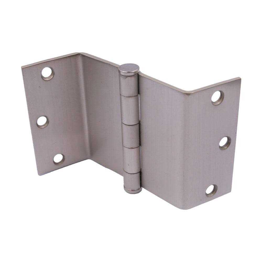 Everbilt 3-1/2 in. Square Radius Satin Nickel Swing Clear Hinge - Cheap Fitting
