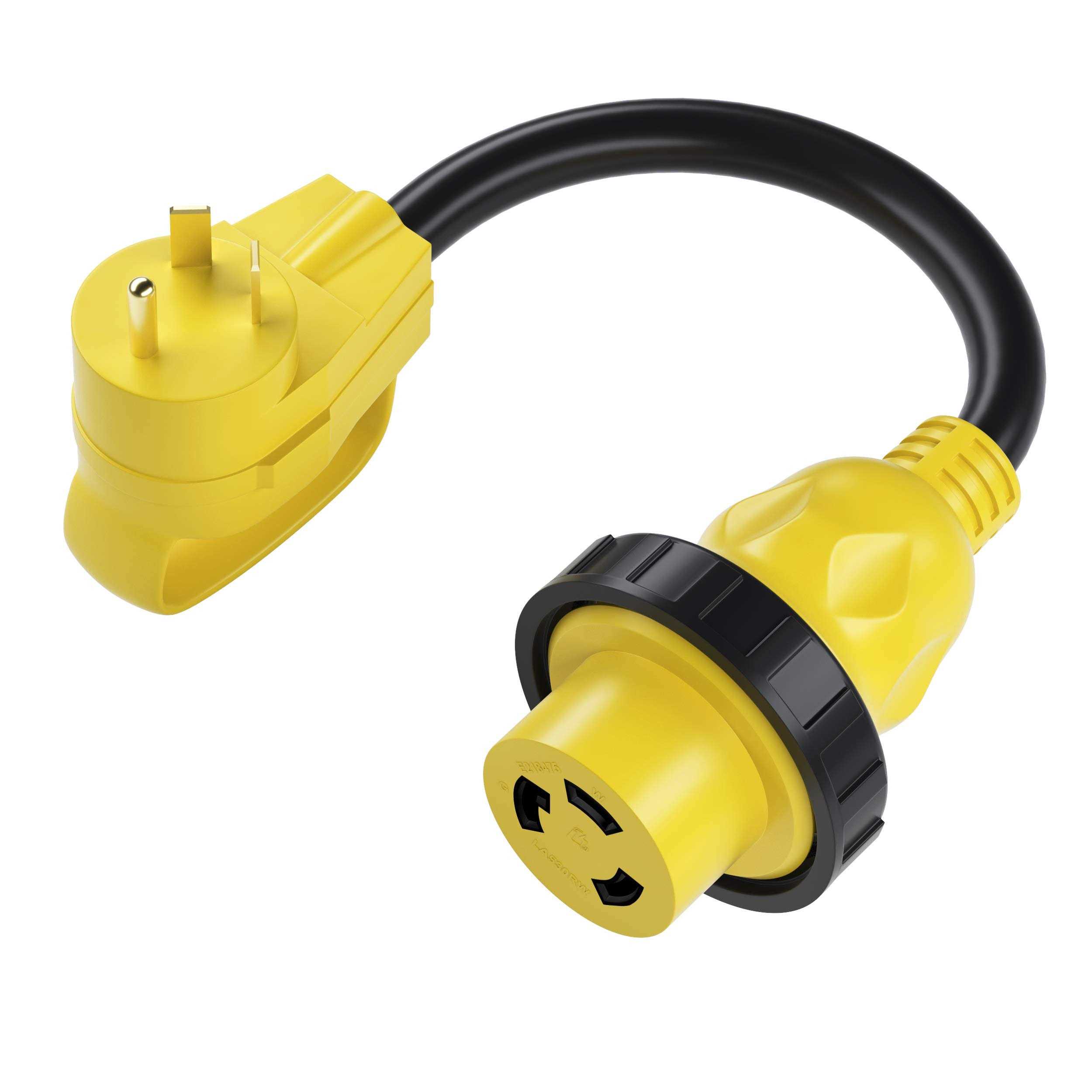 GearIT RV Dogbone Adapter 30 AMP to 30 AMP Heavy Duty RV Cord - Cheap Fitting