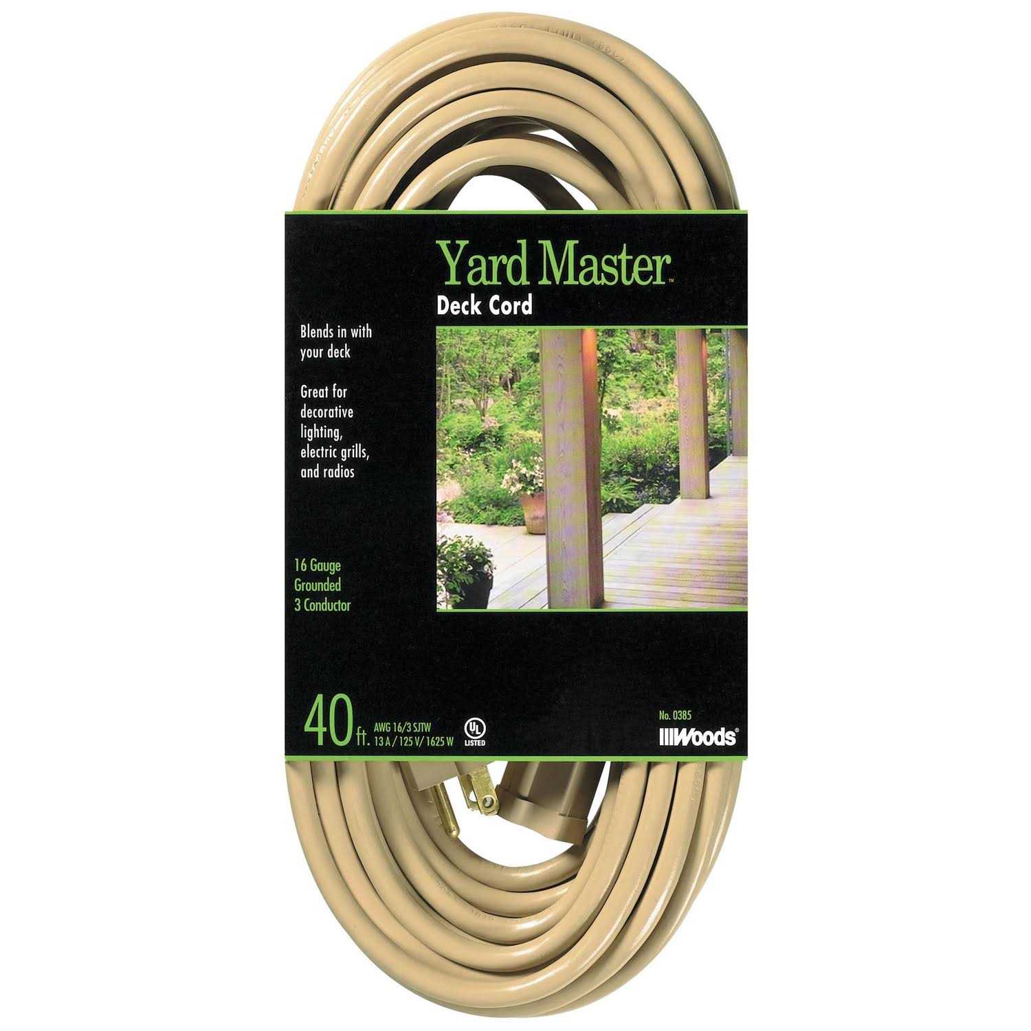 Woods 0385 Sjtw Yard Master Deck Extension Cord - Cheap Fitting