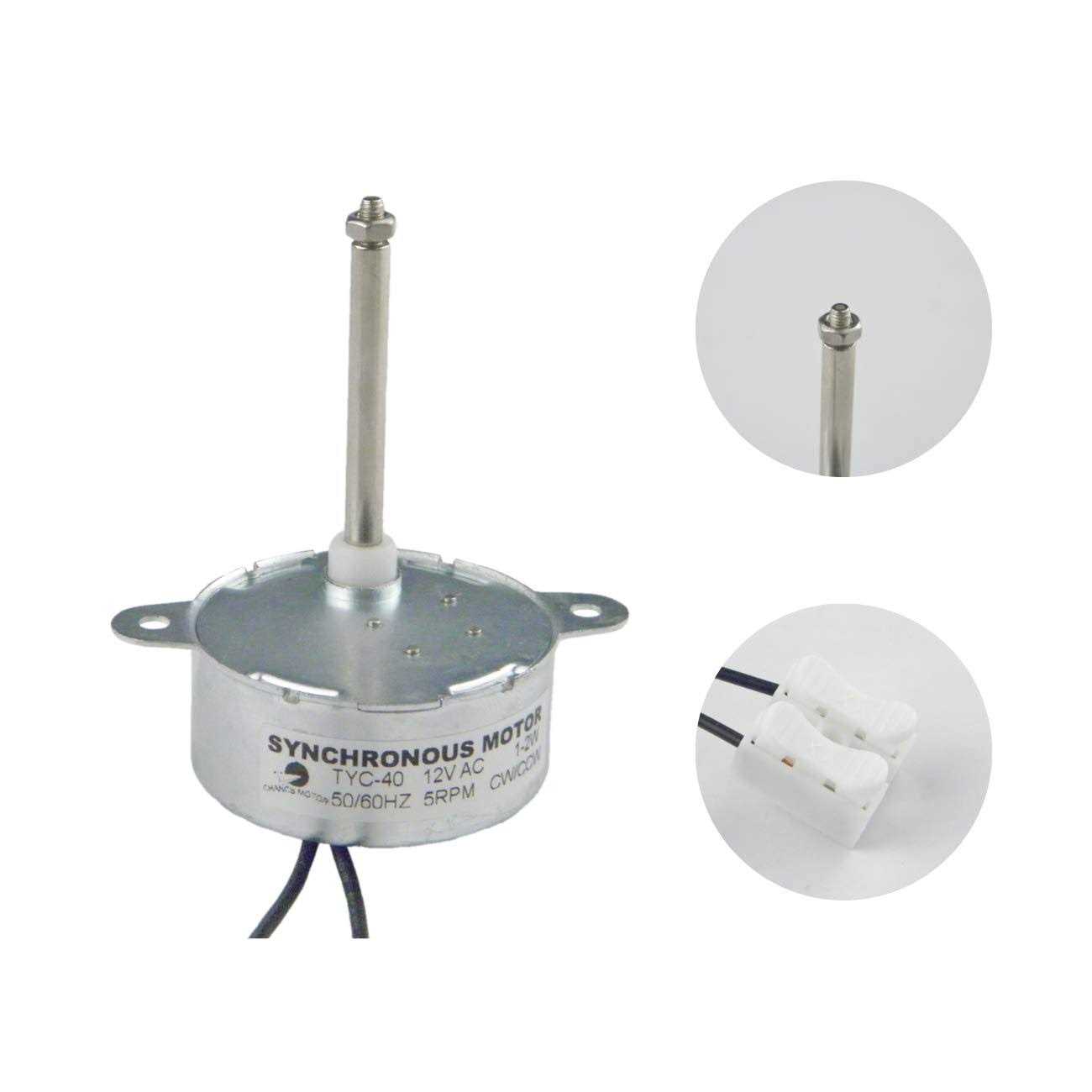 CHANCS TYZ42 Synchronous Motor TYC-40 AC 12V 5RPM Shaft Length 46MM For Fiber Optic Christmas Ornament - Cheap Fitting