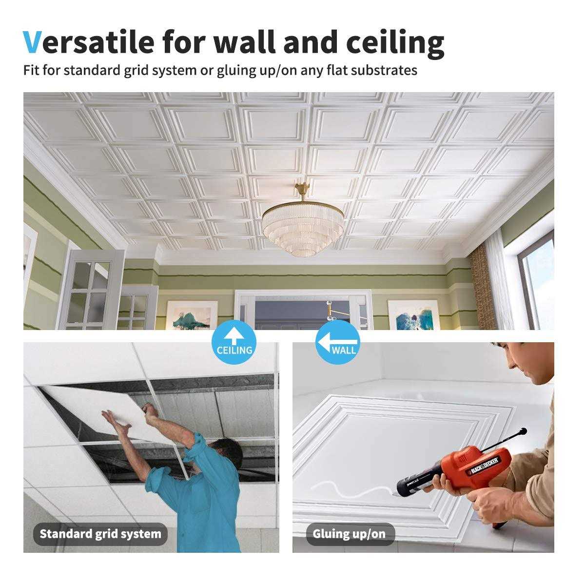 Art3d PVC Ceiling Tiles - Cheap Fitting