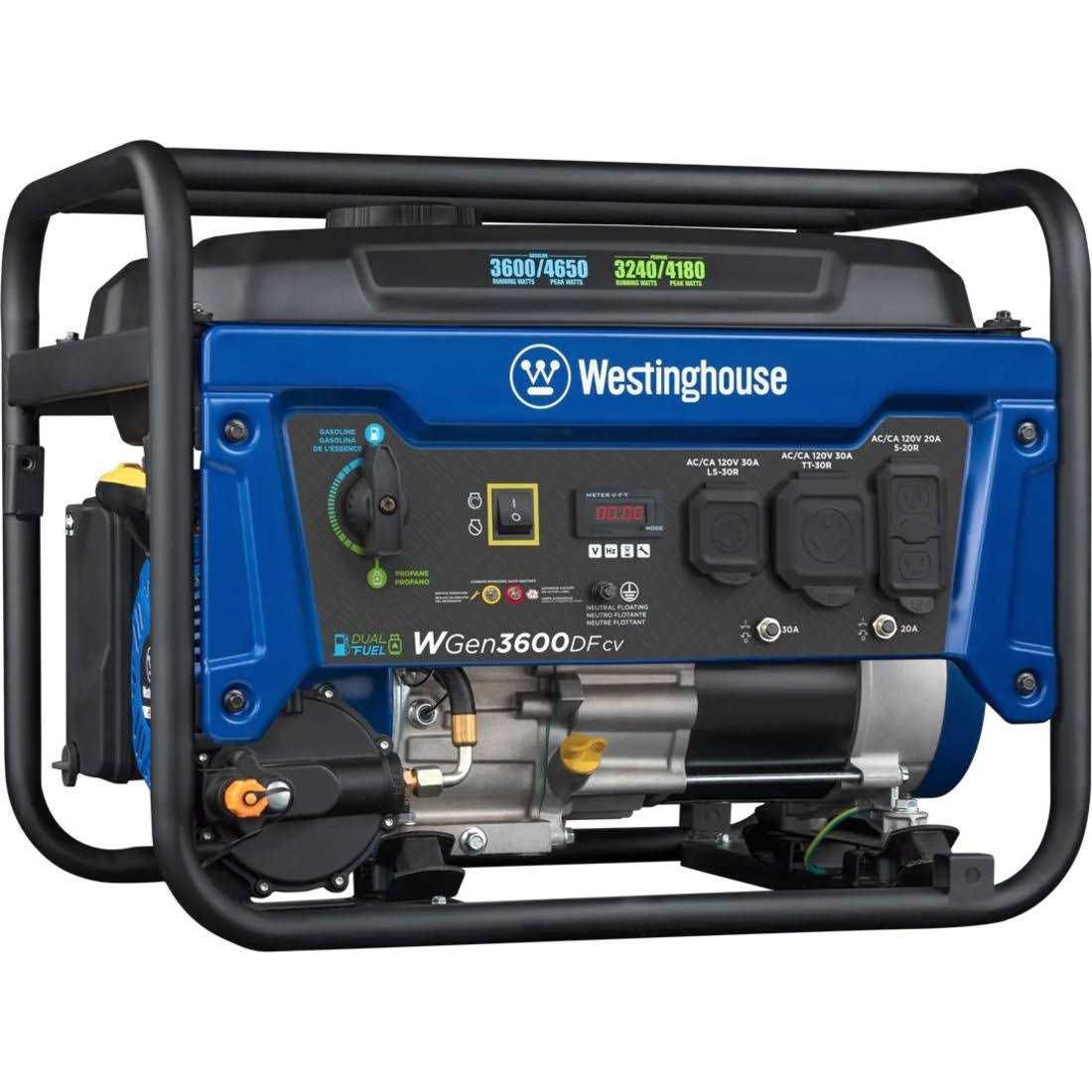 Westinghouse WGen3600DFcv 3600 Watt Dual Fuel Portable Generator - Cheap Fitting