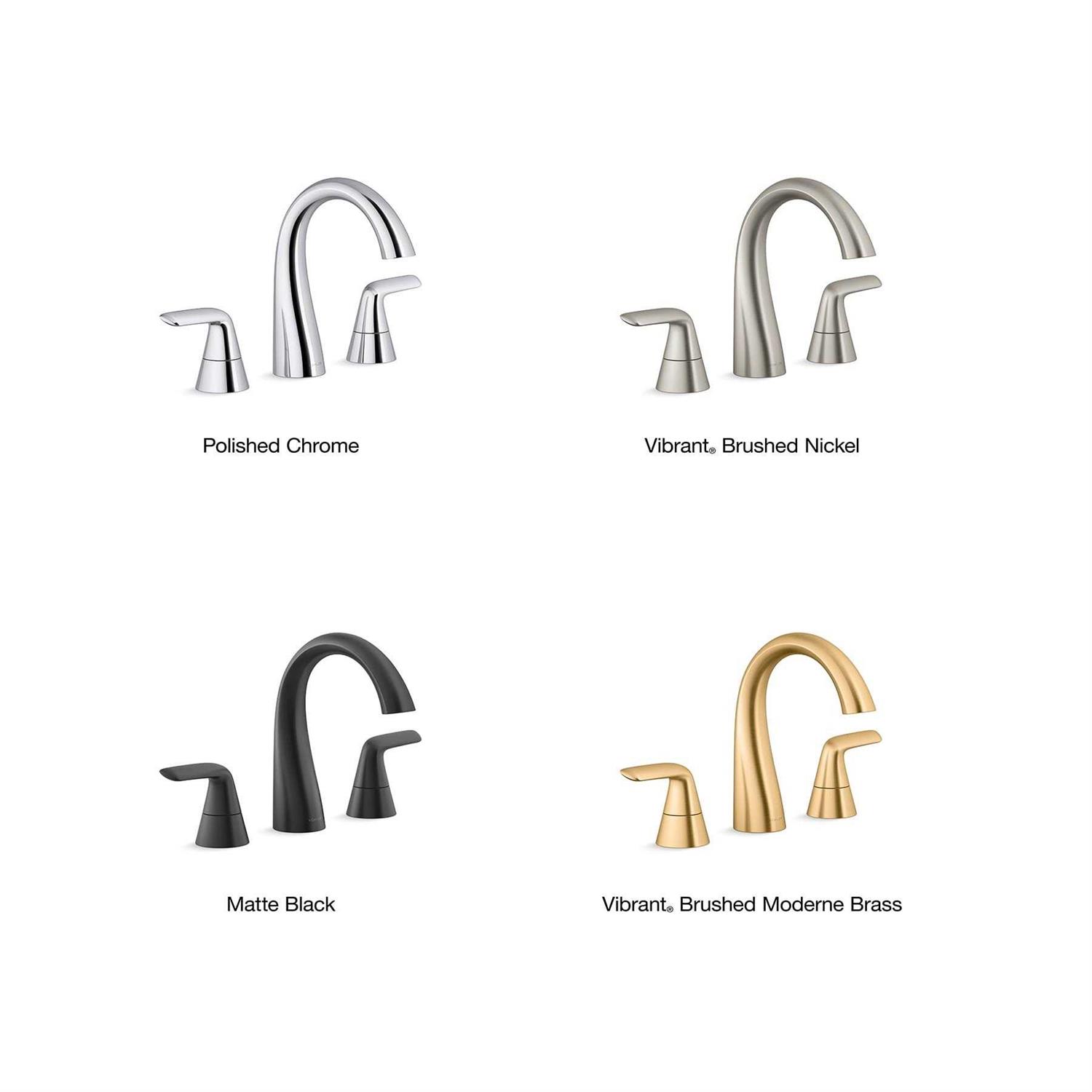Kohler Avail Vibrant Brushed Moderne Brass Widespread 2-Handle WaterSense Bathroom Sink Faucet with Drain K-R33048-4D-2MB - Cheap Fitting