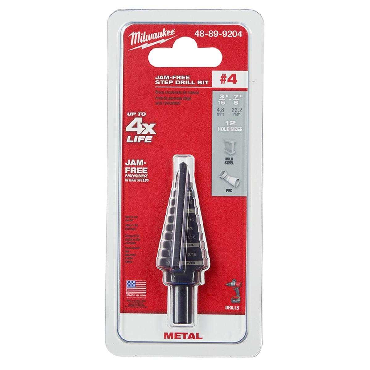 Milwaukee #4 Step Drill Bit 48-89-9204 - Cheap Fitting
