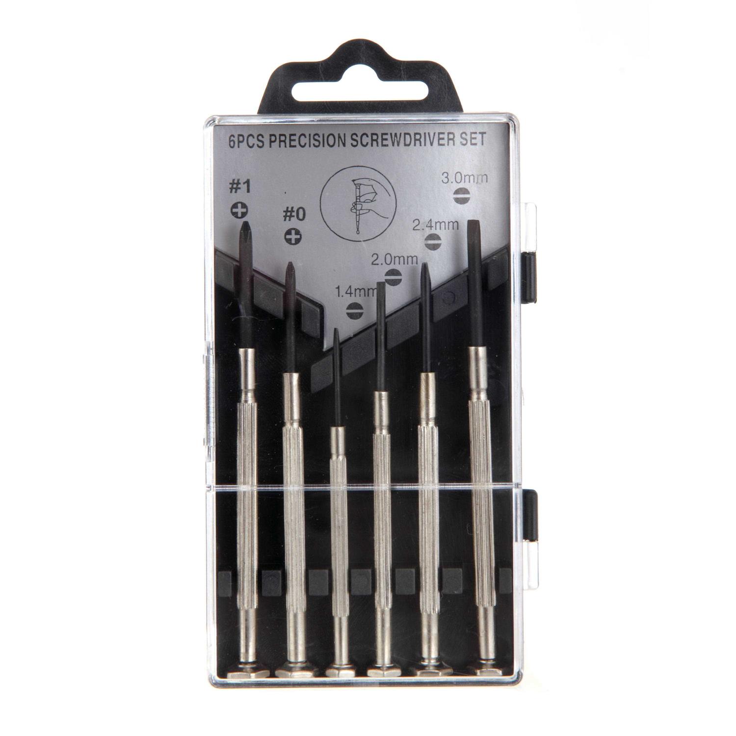 Hyper Tough 6 Piece Precision Screwdriver Set TS80037R - Cheap Fitting