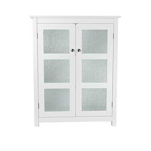 Elegant Home Fashions Connor Floor Cabinet with 2 Glass Doors - Cheap Fitting