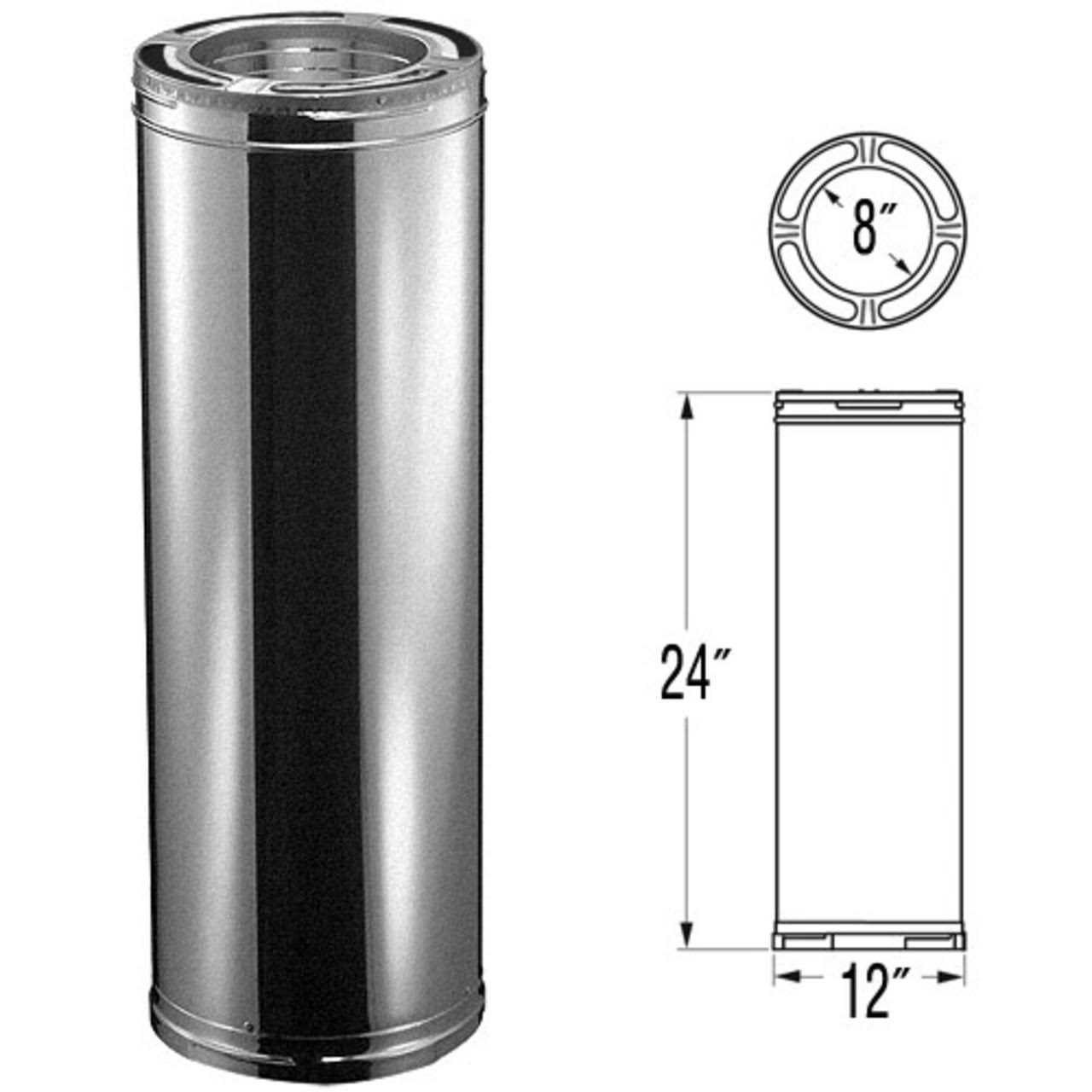 DuraVent DuraPlus Chimney Pipe Length - Cheap Fitting