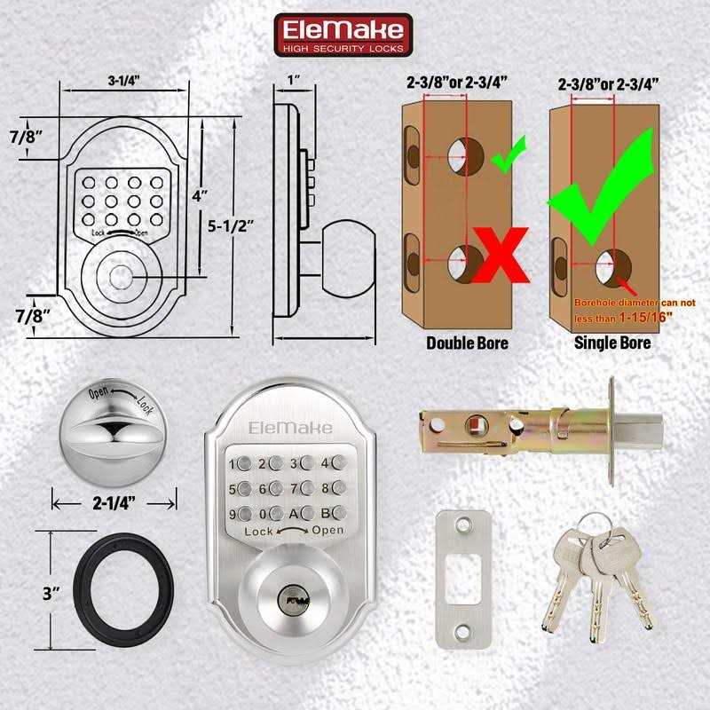Megaflint Keyless Entry Door Lock Deadbolt Keypad Mechanical Stainless Steel 100% Mechanical - Cheap Fitting