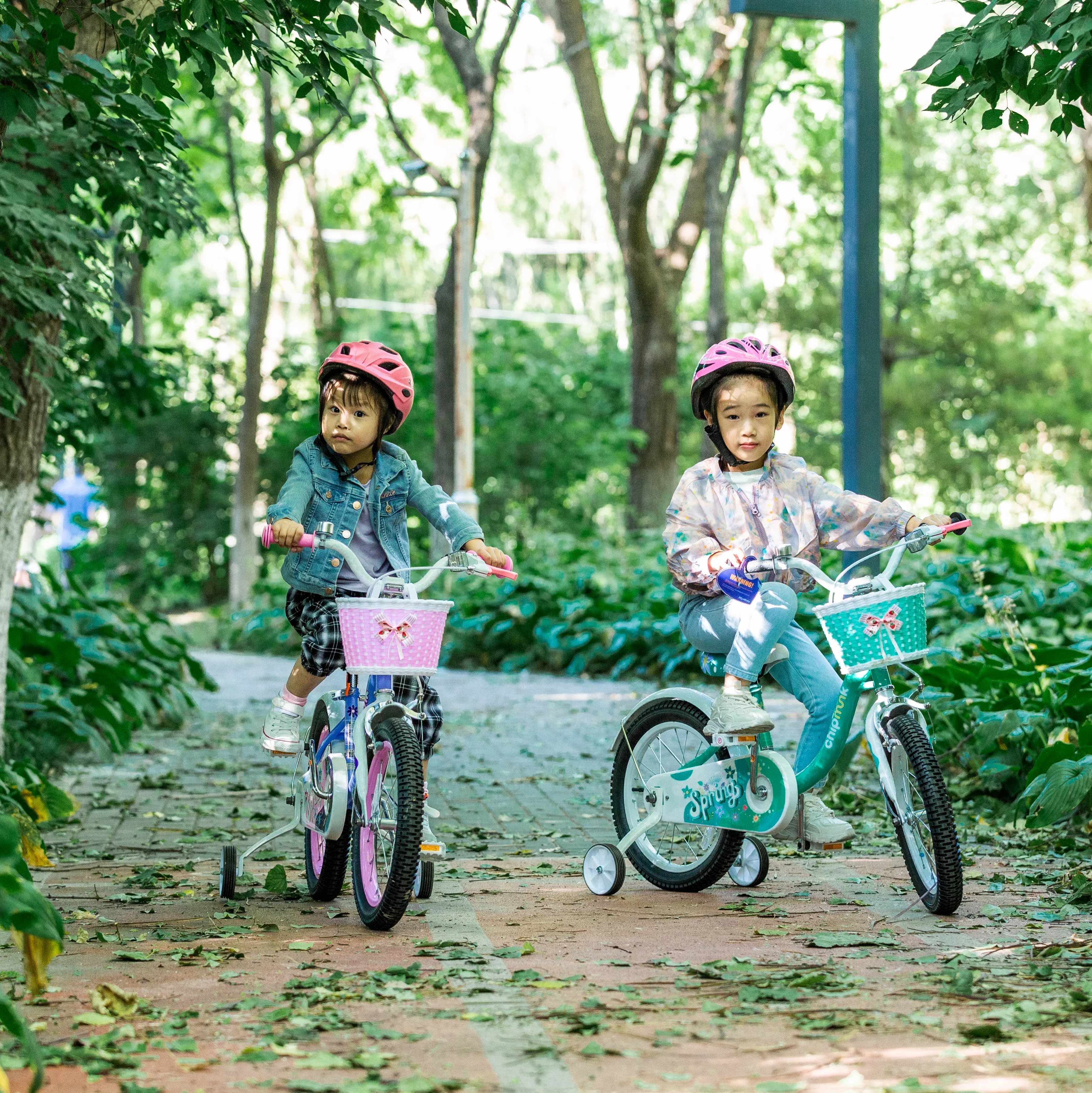 RoyalBaby Spring Kids Bike Girls 14 Inch Bicycle with Basket for Ages 3-9 Years Training Wheel Options Green - Cheap Fitting