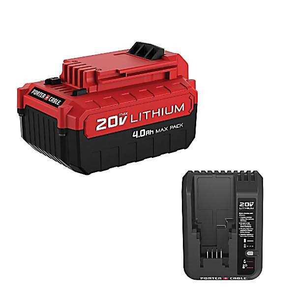 Porter-Cable PCC685LCK 20V MAX 4 Ah Lithium-Ion Battery and Rapid Charger Starter Kit - Cheap Fitting