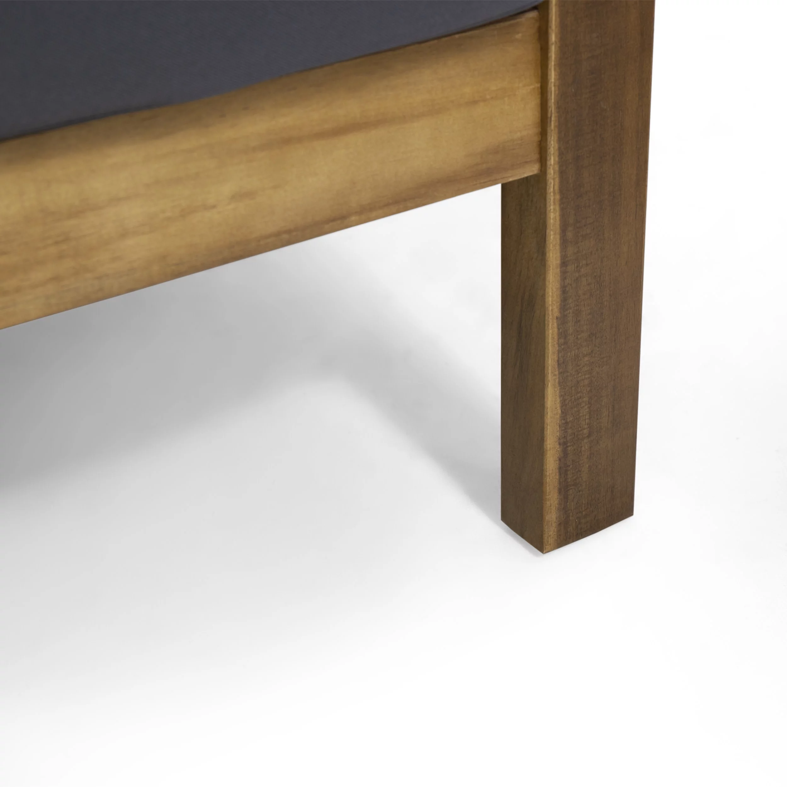 Carrie Acacia Wood and Rope Outdoor Club Chair, Teak, Gray, Dark Gray - Cheap Fitting