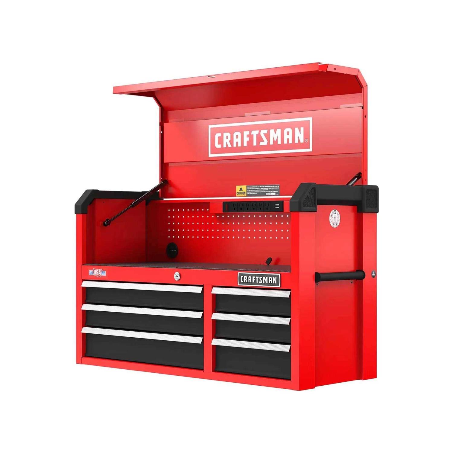 Craftsman S2000 40.5 in. 6 Drawer Steel Tool Chest 24.5 in. H x 16 in. D - Cheap Fitting