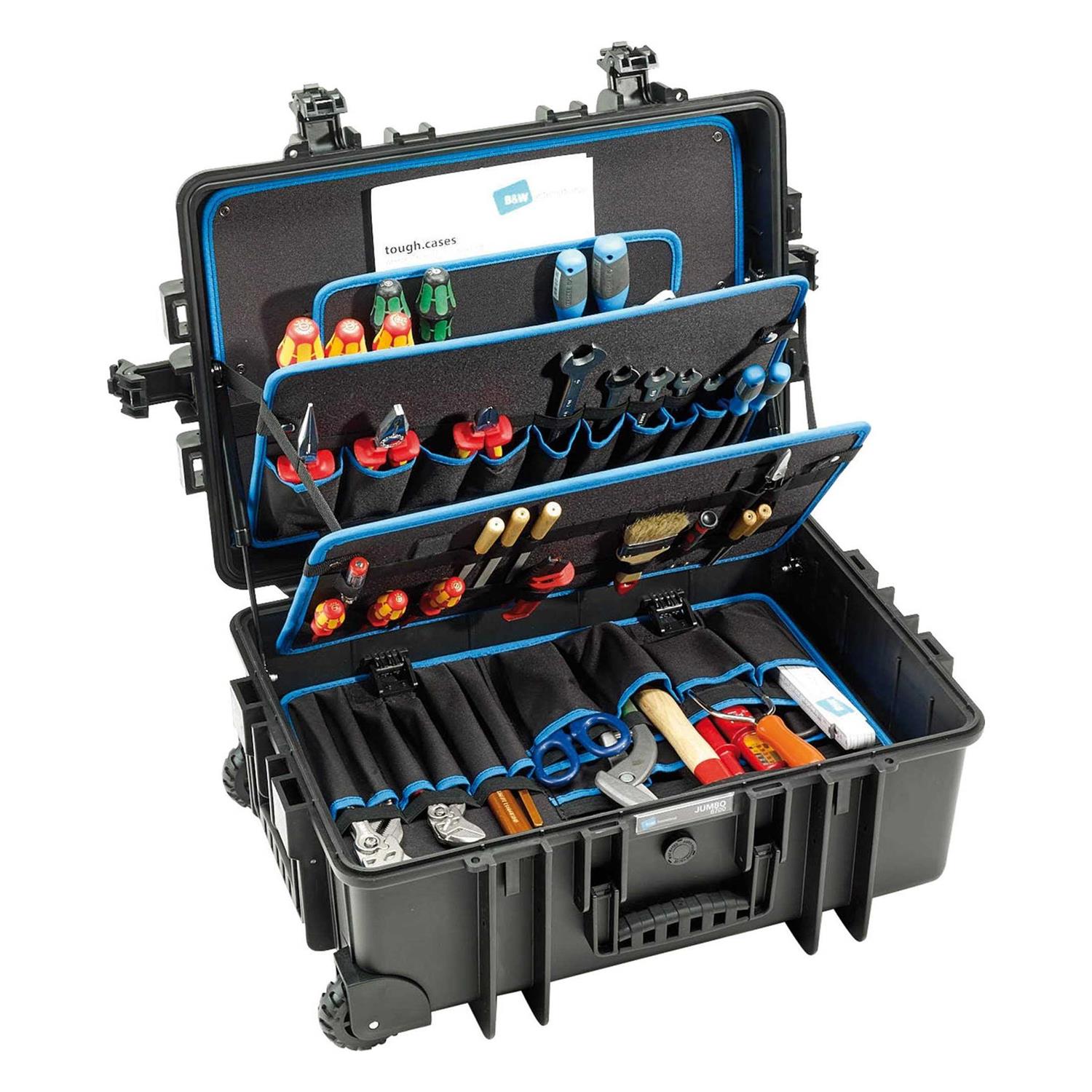 B&W Jumbo 6700 Outdoor Tool Case with Pocket Tool Boards - Cheap Fitting