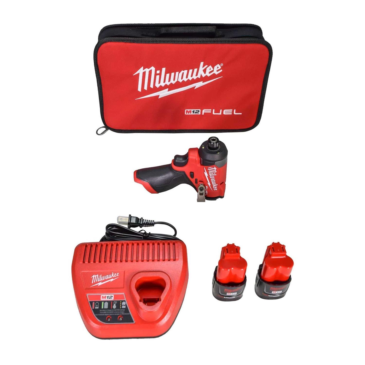 3453-22 Milwaukee M12 FUEL 1/4 Hex Impact Driver Kit - Cheap Fitting