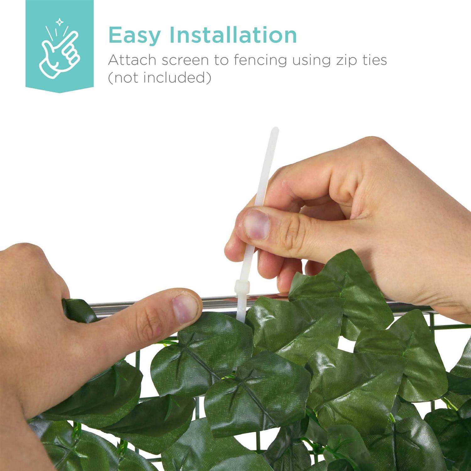 Best Choice Products 96x72in Artificial Faux Ivy Hedge Privacy Fence Screen for Outdoor Decor - Cheap Fitting