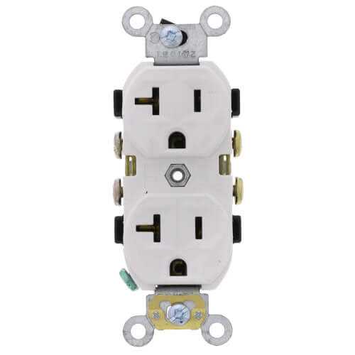 Leviton CR20-W Duplex Receptacle - Cheap Fitting