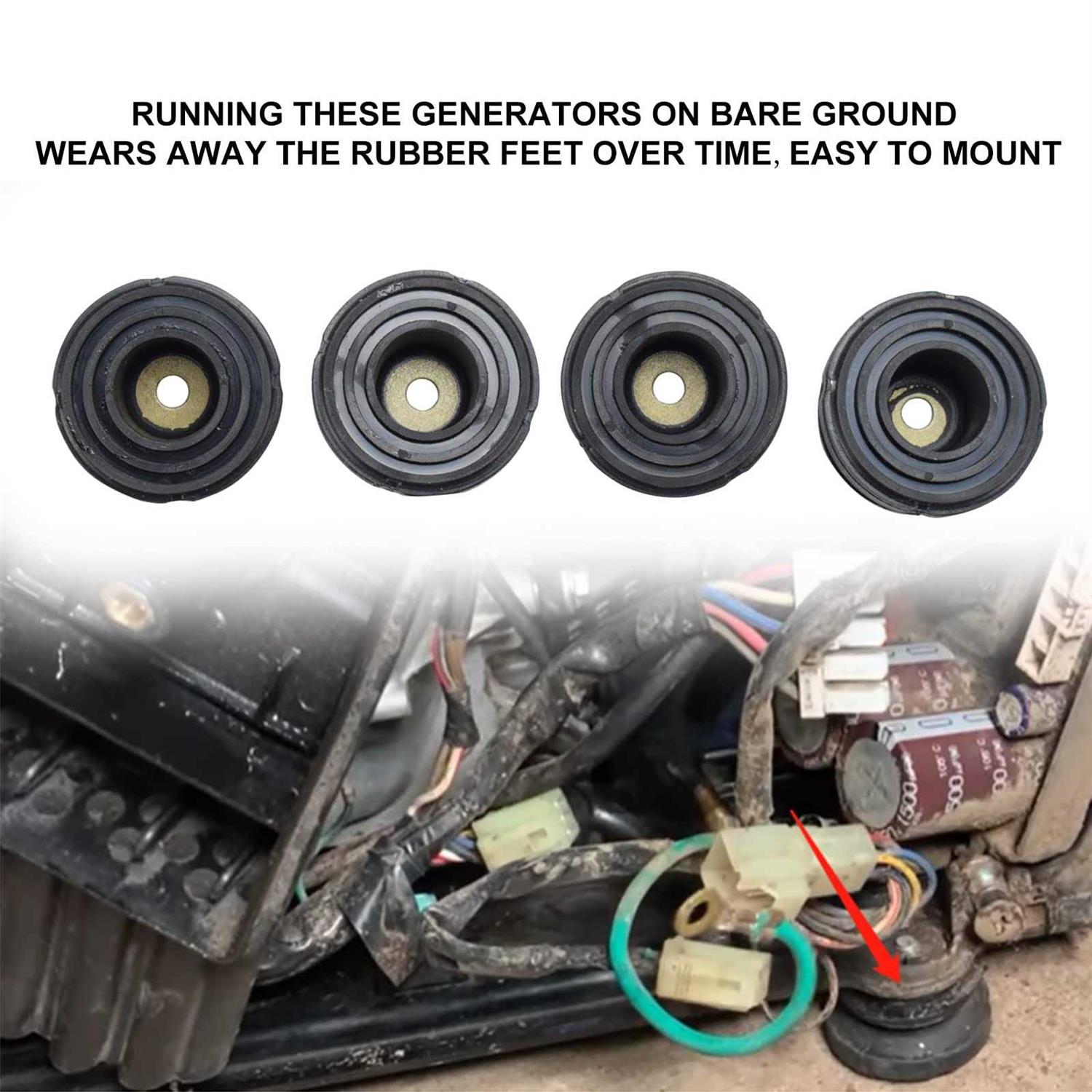 GWNOWZZET Lower Rubber Foot Pads for Honda Generators Eb2000i & Eu2000i 68325-Z07-003 - Cheap Fitting