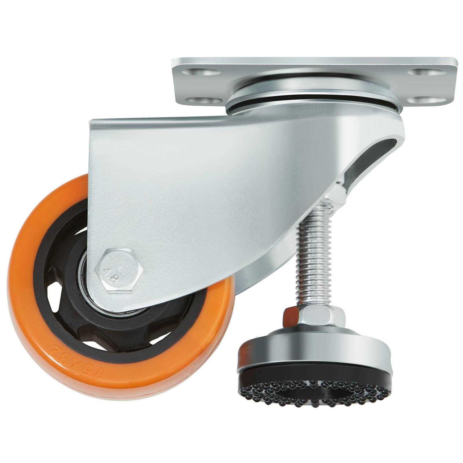 VEVOR Leveling Casters Set of 4 720 lbs Total Load Capacity 3 inches Diameter DJJLBSDJPBS4F20XRV0 - Cheap Fitting