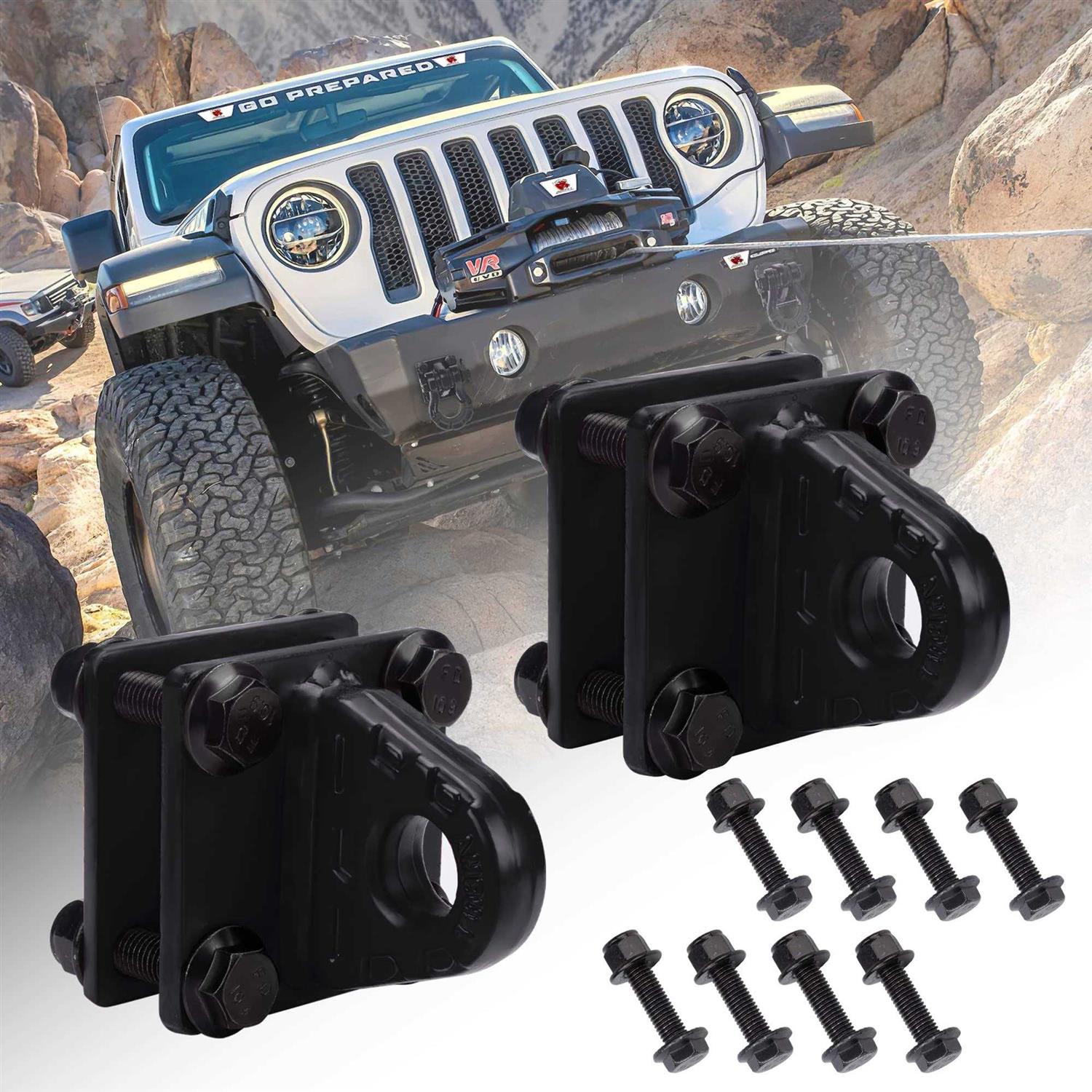 AMBULL 2 Pack D-Ring Shackles Mount with Backer Plate	AMBULL 2 Pack D-Ring Shackles Mount with Backer Plate - Cheap Fitting