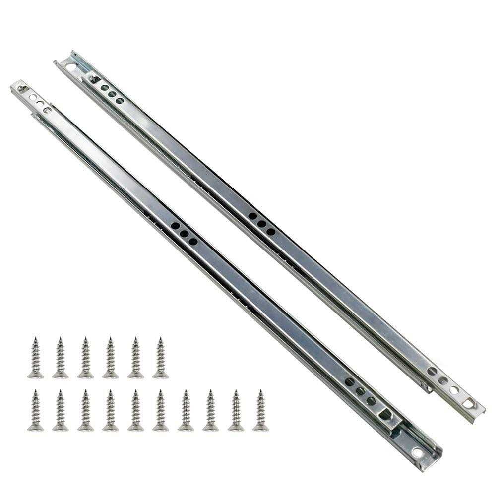 yoohey Metal Drawer Slides Ball Bearing Two Way Slide Track Rail 0.7 inch Wide - Cheap Fitting