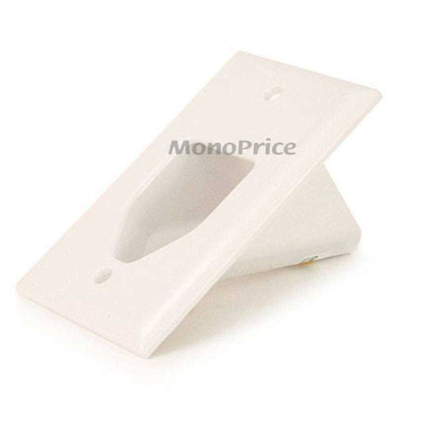 Datacomm 1-Gang Recessed Low Voltage Cable Plate - Cheap Fitting