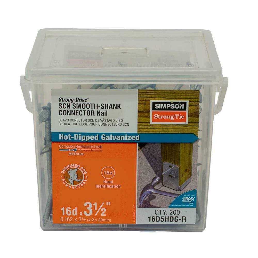 Simpson Strong-Tie HDG Nails 16D 5#BOX 16D5HDG-R - Cheap Fitting