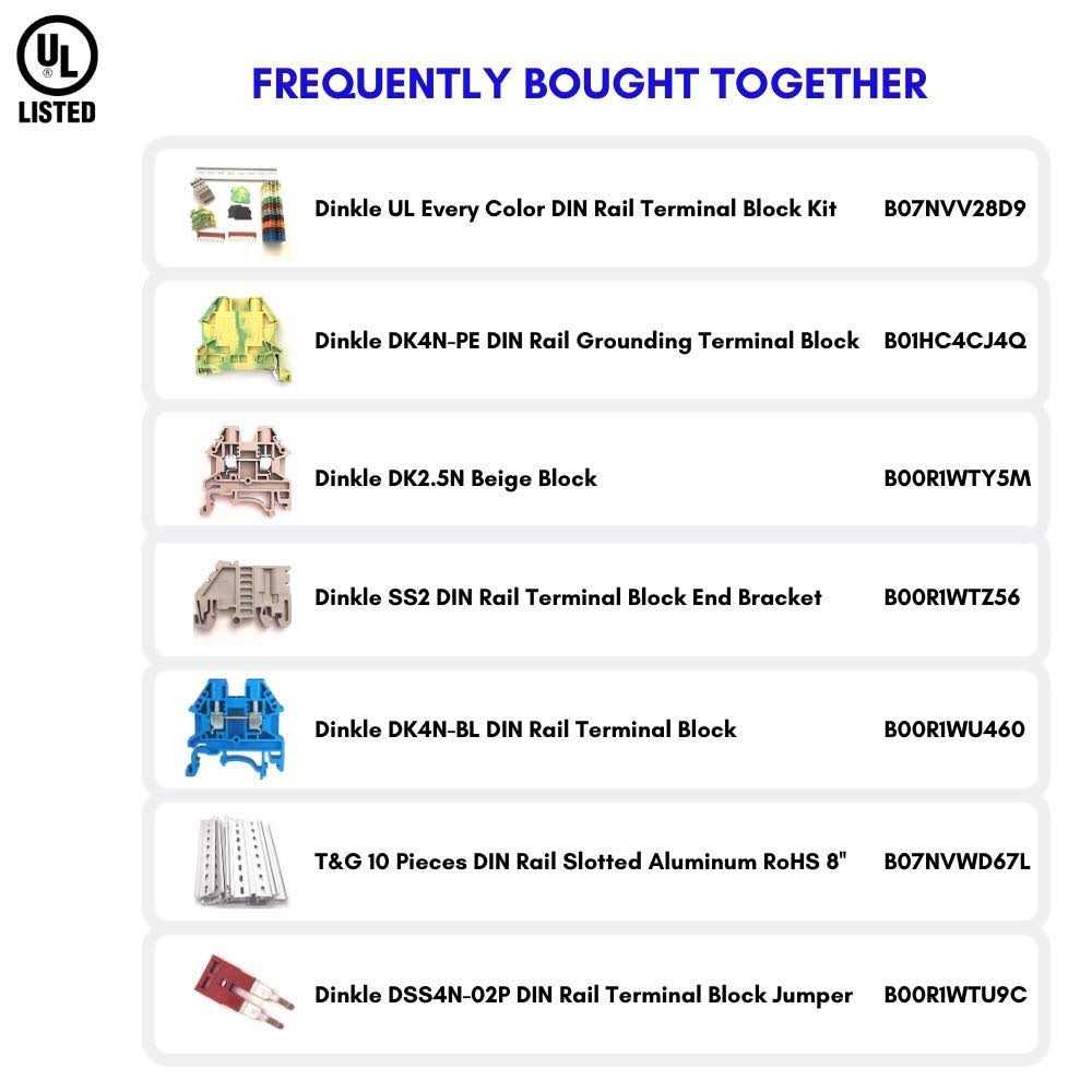 International Connector ICI T&G 2 Pieces DIN Rail Slotted Aluminum RoHS 8 Inches Long 35mm Wide 7.5mm High - Cheap Fitting