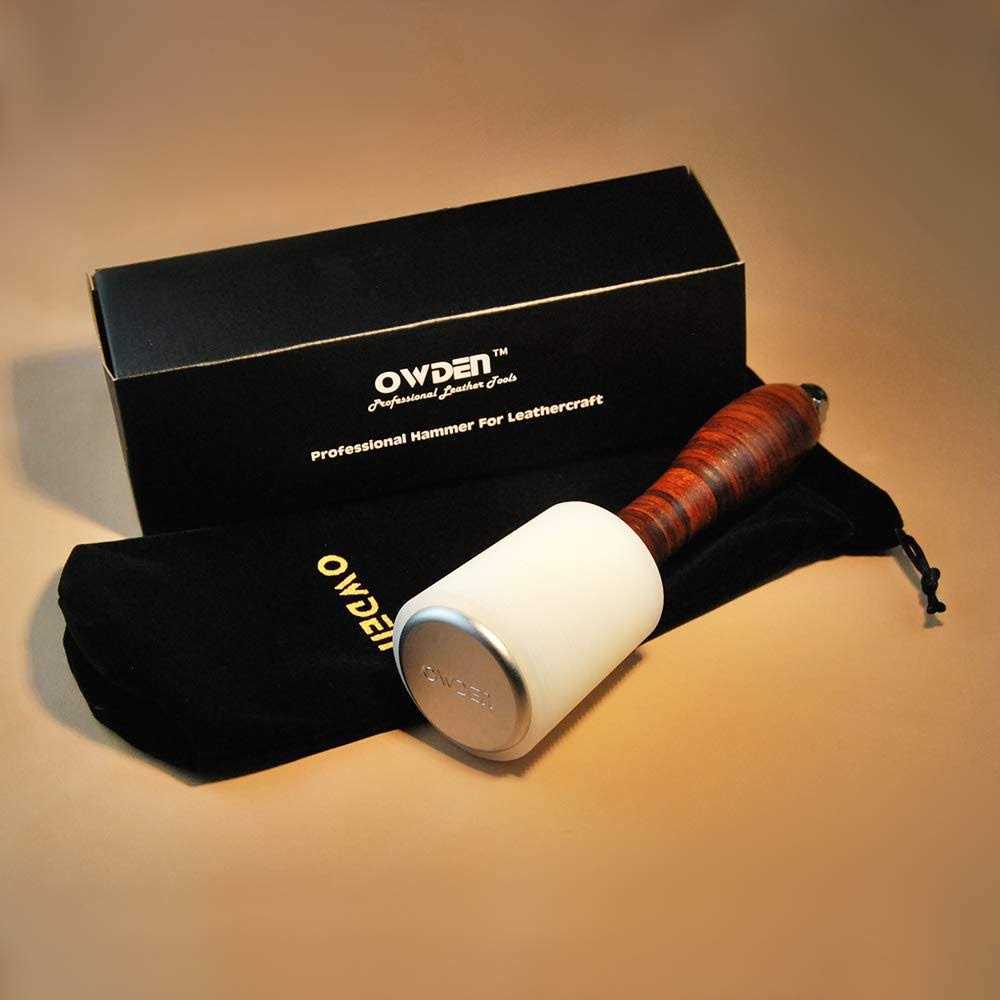 OWDEN Professional leather carving hammer,leathercraft hammer,High quality nylon head with leather grip handle,leather tools - Cheap Fitting