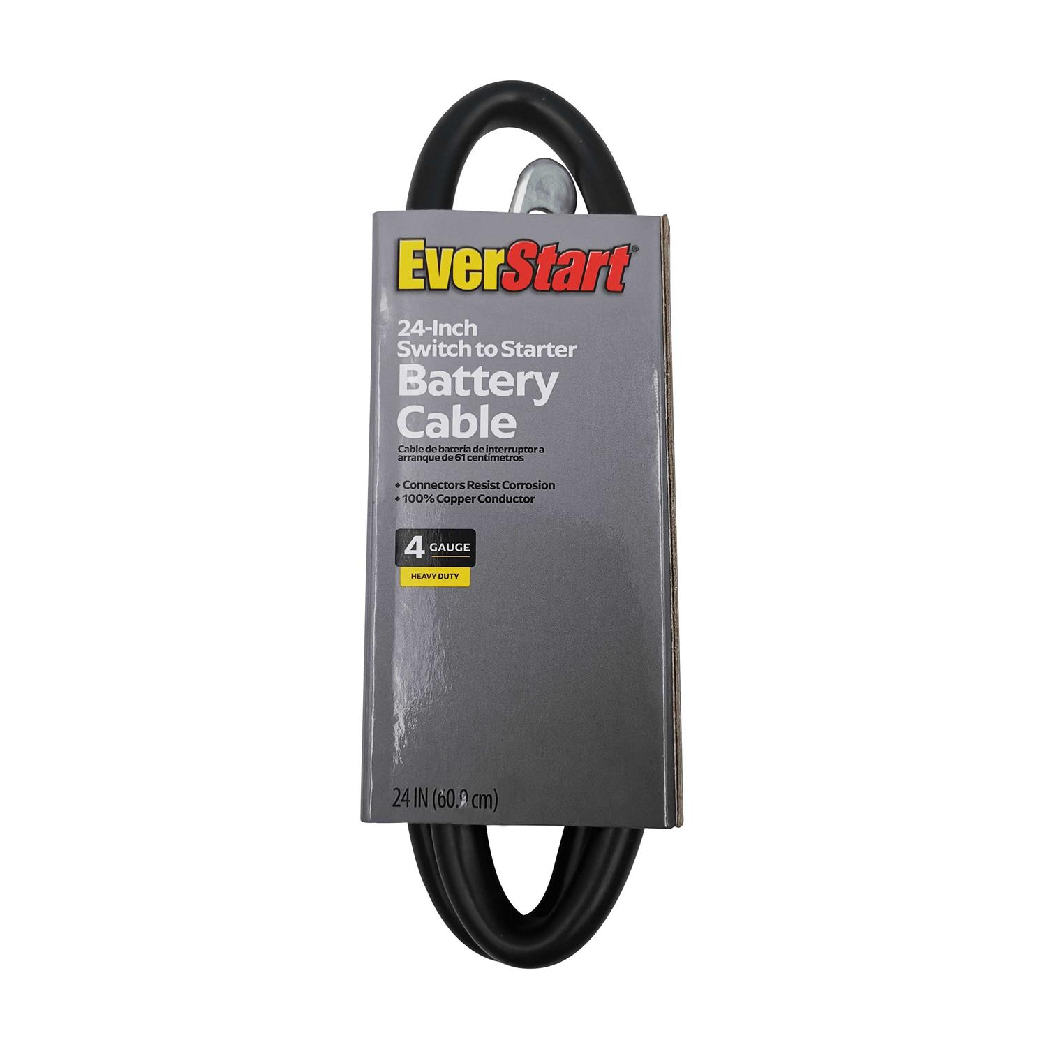 Everstart 24 inch 4-Gauge Top Post Battery Cable - Cheap Fitting