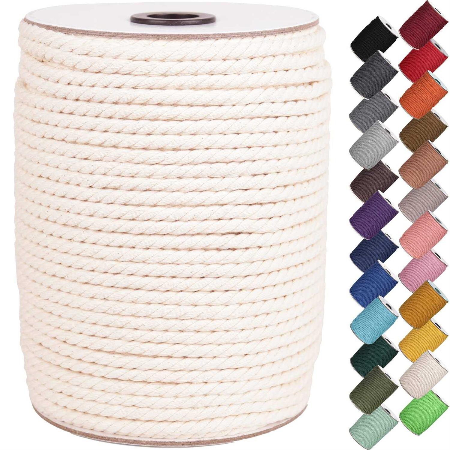 Xkdous Macrame Cord Natural Cotton Macrame Rope - Cheap Fitting