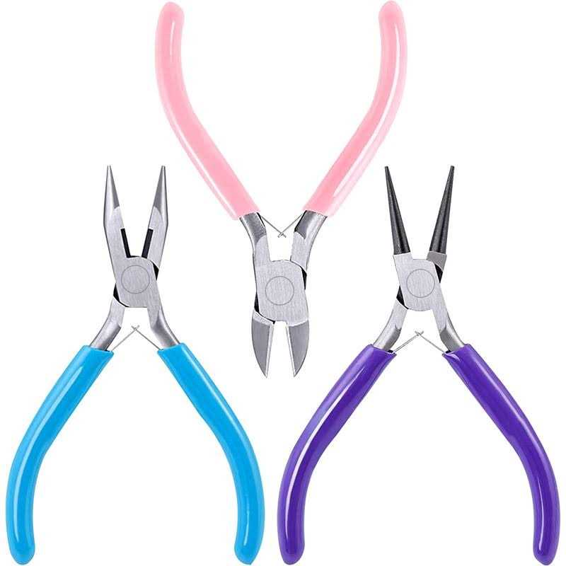 Jewelry Pliers SONGIN 3 Pack Jewelry Pliers Set Tools Includes Needle Nose Pliers Round Nose Pliers Wire Cutters Chain Nose Pliers for Jewelry Making - Cheap Fitting