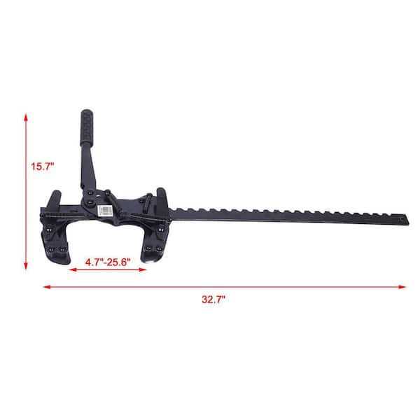 Tatayosi 32.7 in. x 15.7 in. x 2 in. Black Multi-Purpose Steel Rugged Fence Stretcher/Splicer - Cheap Fitting