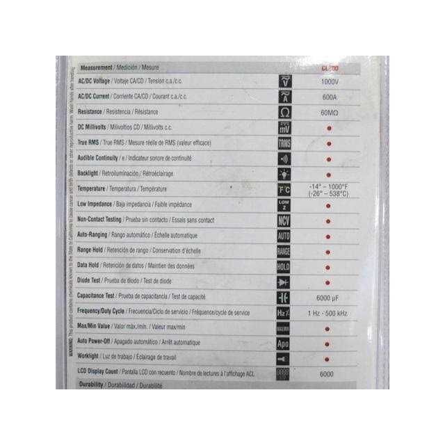 Klein Tools CL800 AC/DC Auto-Ranging Digital Clamp Meter - Cheap Fitting
