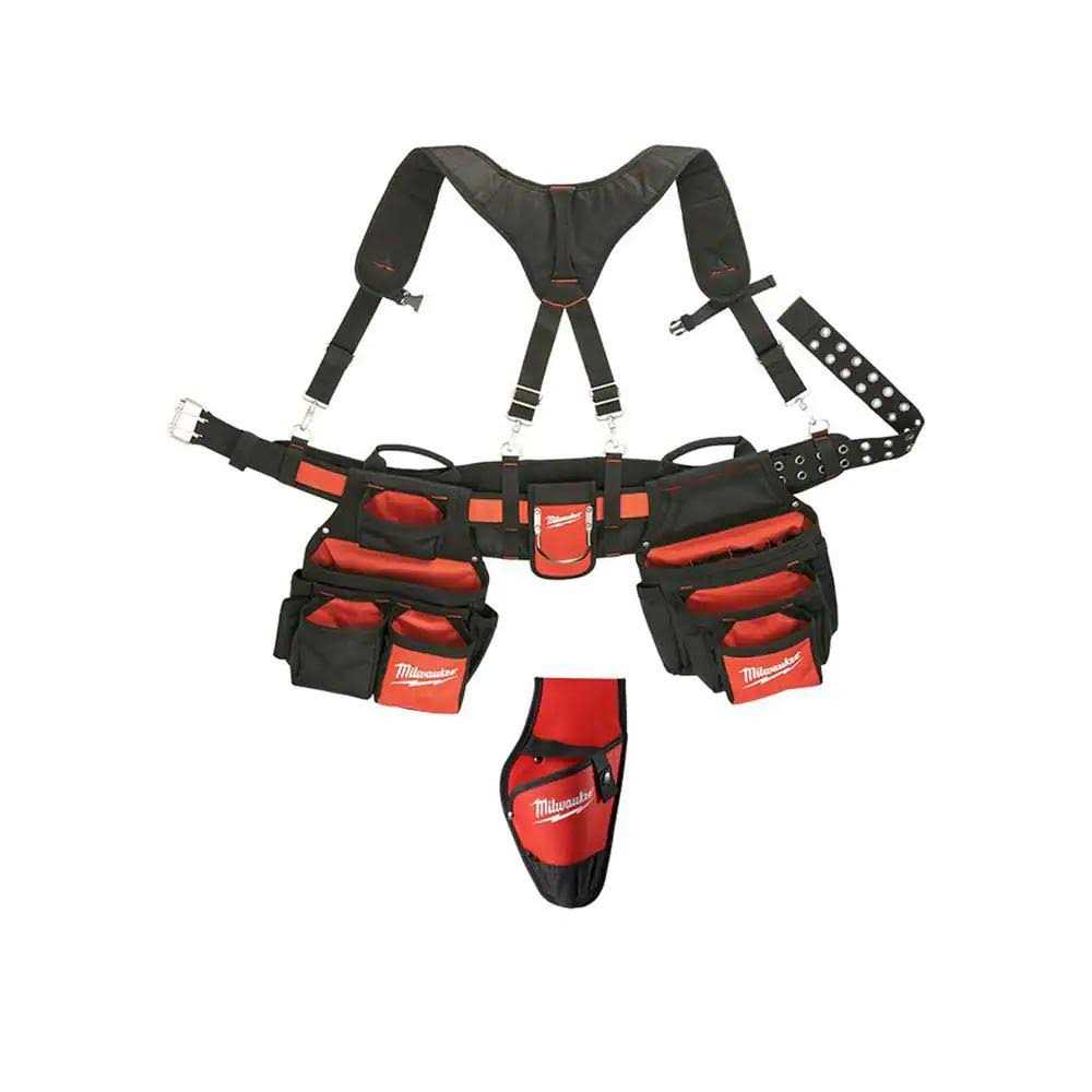 Milwaukee General Contractor Work Belt with Suspension Rig Pouch - Cheap Fitting