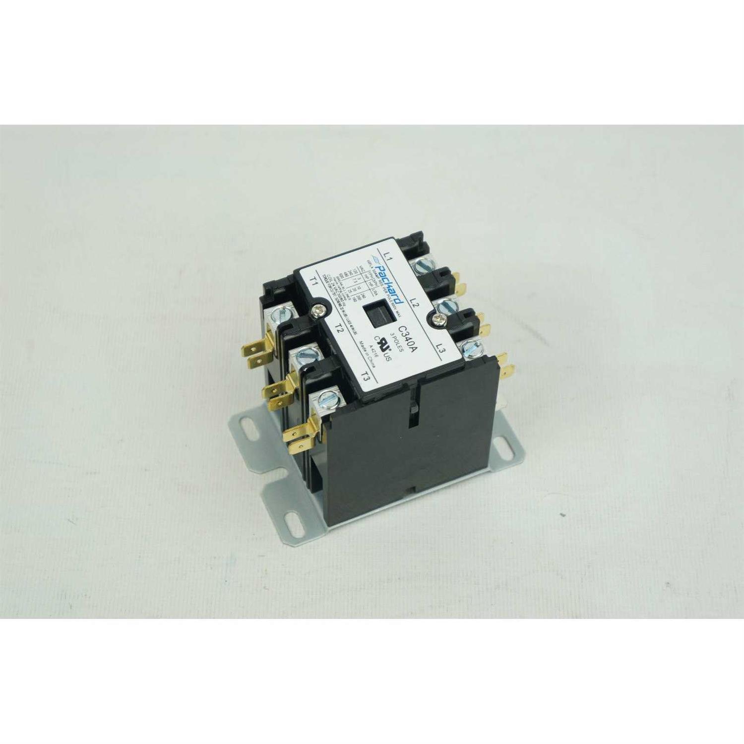 Packard C340A Contactor 3-Pole 40 Amp 24 Coil Voltage - Cheap Fitting