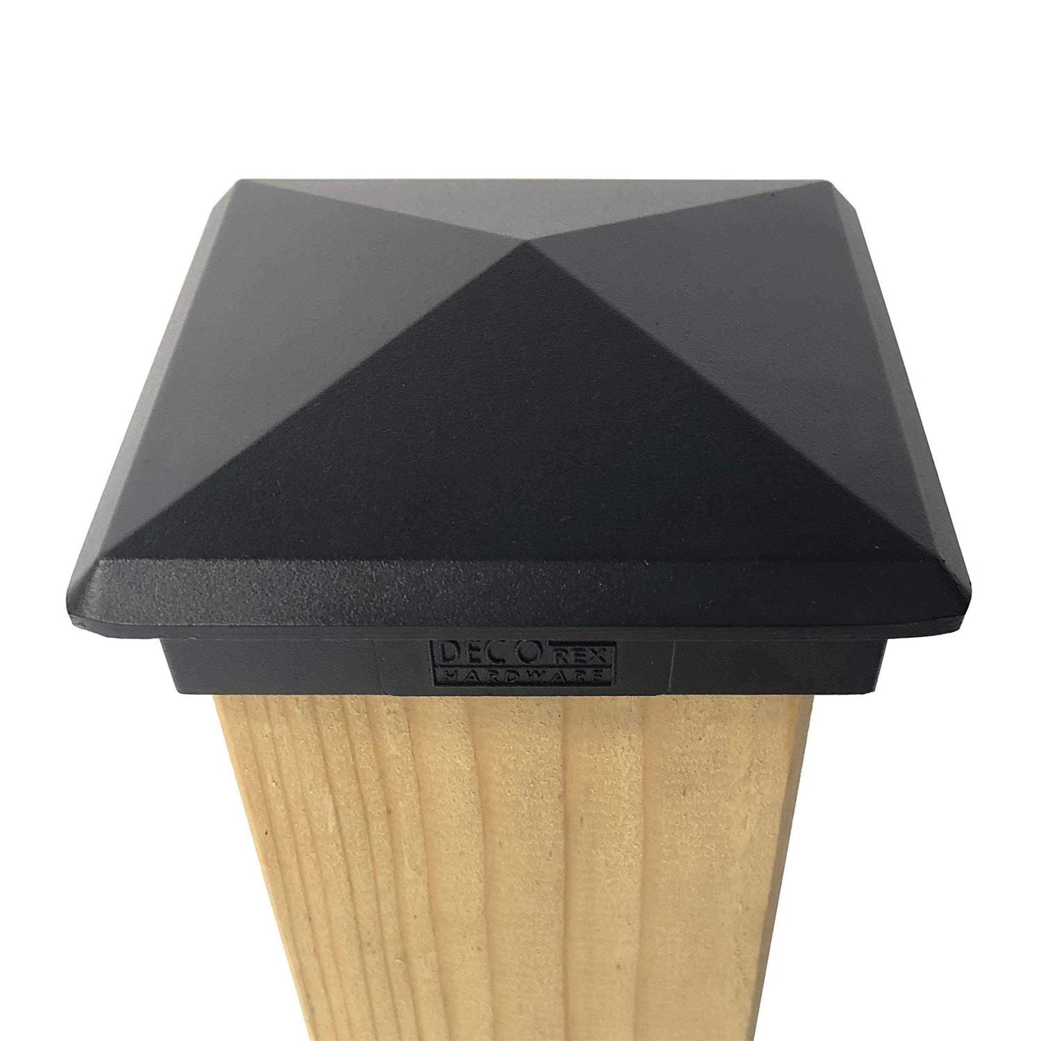 Decorex Hardware Heavy Duty Aluminium Pyramid Post Cap for True/Actual Wood Posts - Cheap Fitting