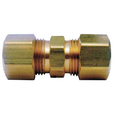 JMF 3/8 Compression Union Yellow Brass - Cheap Fitting