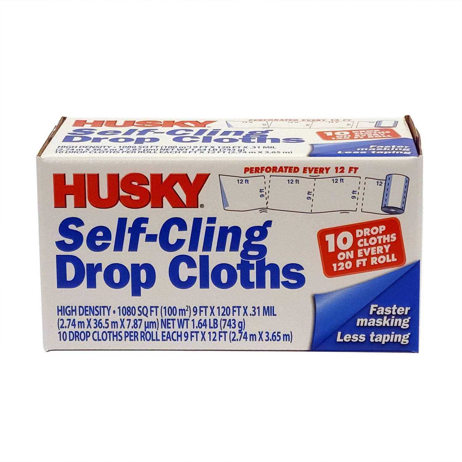Husky 9′ x 12′ 0.31-mil High Density Drop Cloth - Cheap Fitting