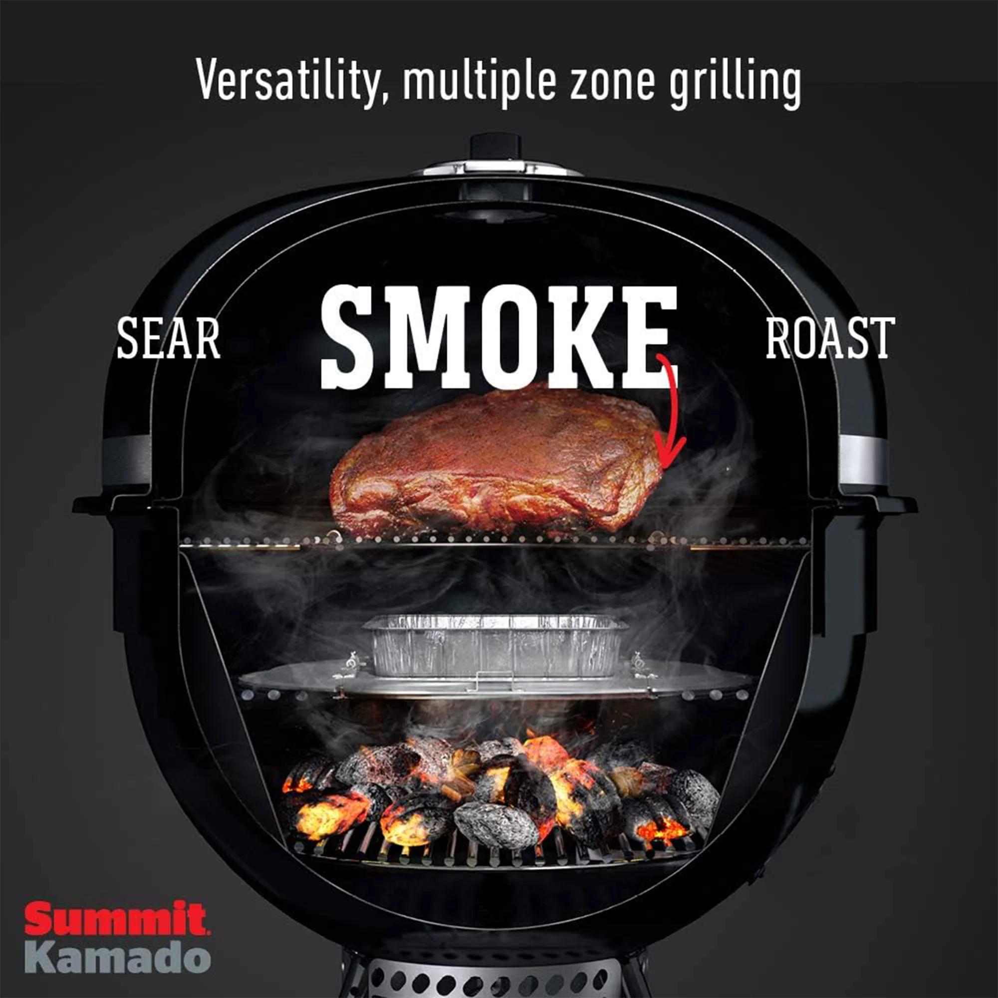Weber Summit Kamado E6 Charcoal Grill w/Built In Stainless Steel Lid, Black - Cheap Fitting