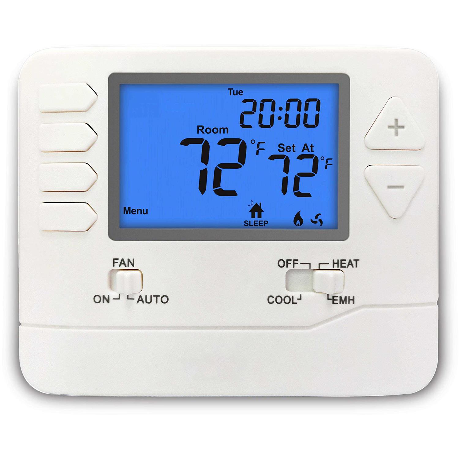 ELECTECK Heat Pump Digital Thermostat for Home Non-Programmable up to 2 Heat/1 Cool with Large LCD Display - Cheap Fitting