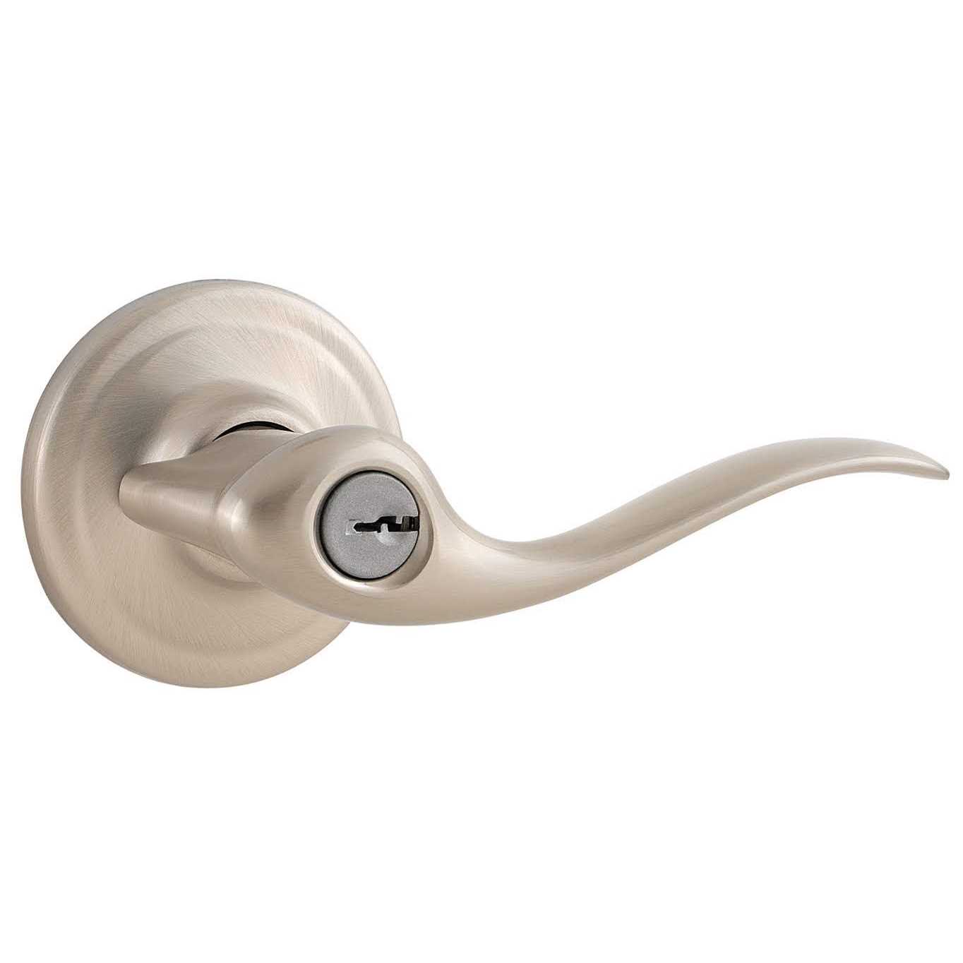 Kwikset Satin Nickel SmartKey Tustin Entry Lever - Cheap Fitting