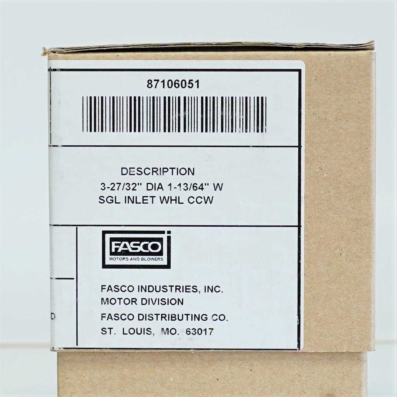 Fasco 1-6051 Single Inlet Blower Wheel 1 13/64 W Ccw 5640Rpm - Cheap Fitting