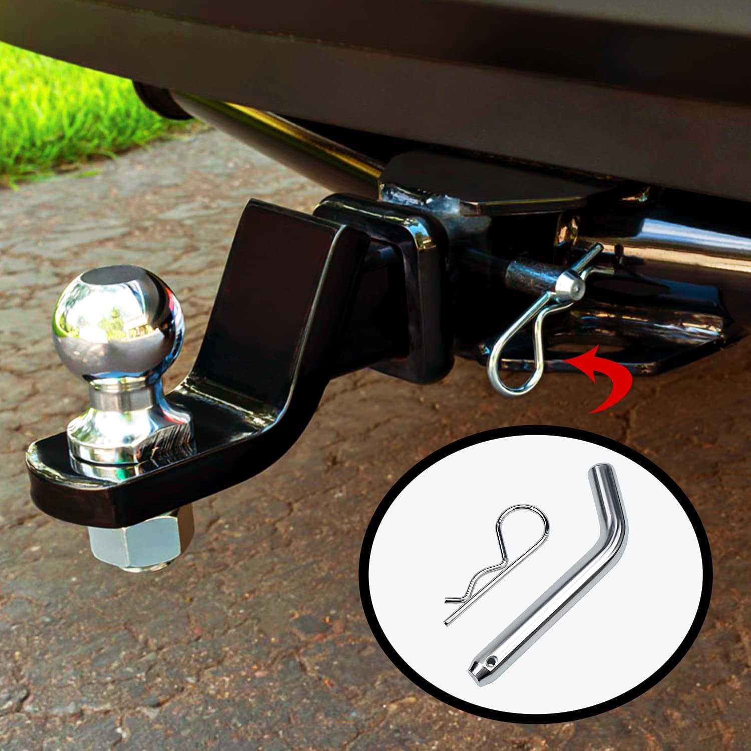 Cenipar Trailer Hitch Pin & Clip with Grooved Head, 5/8-Inch Diameter, Fits 2 or 2-1/2-Inch Receiver - Cheap Fitting