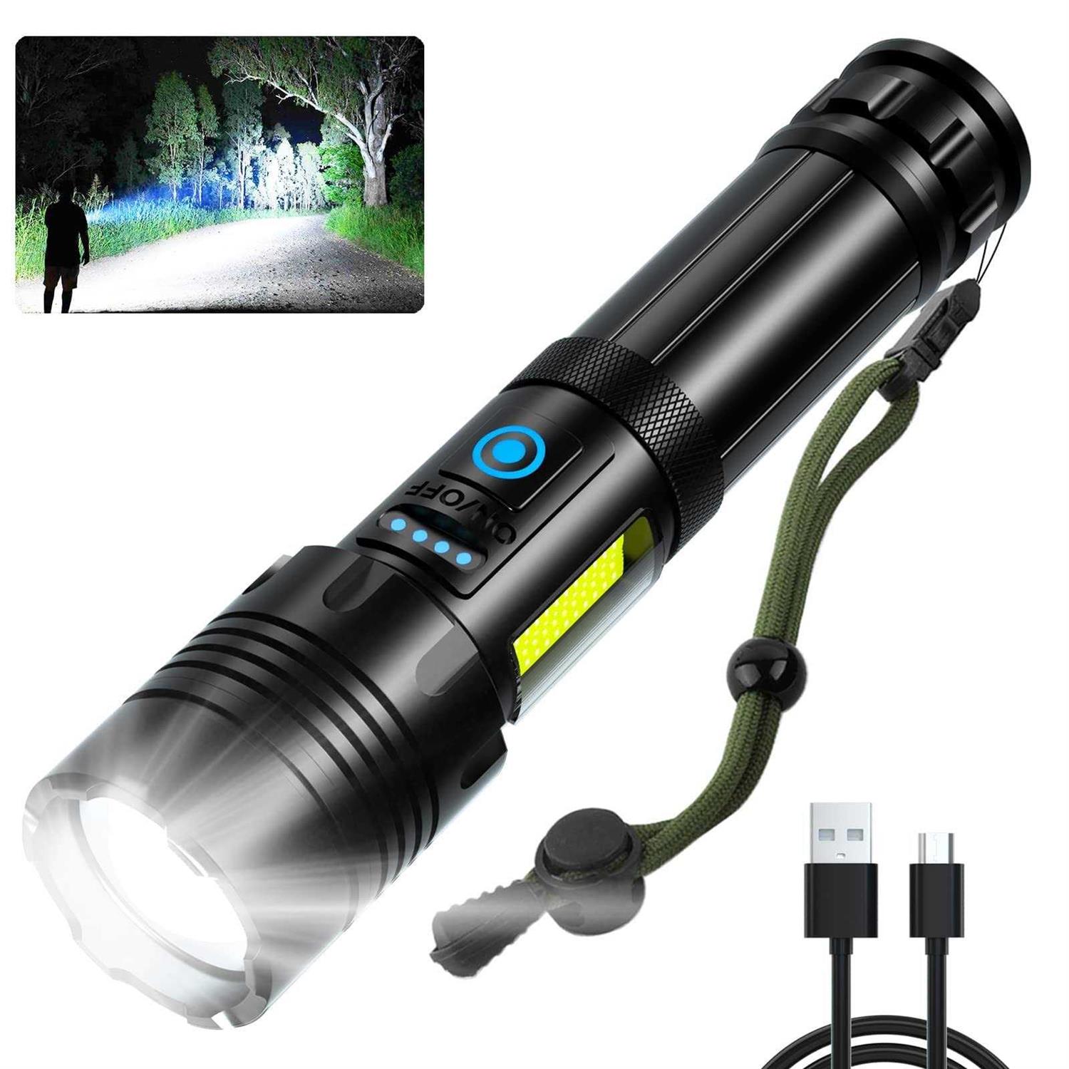 Rechargeable LED Flashlights High Lumens 120000 Lumen Super Bright Flashlight - Cheap Fitting