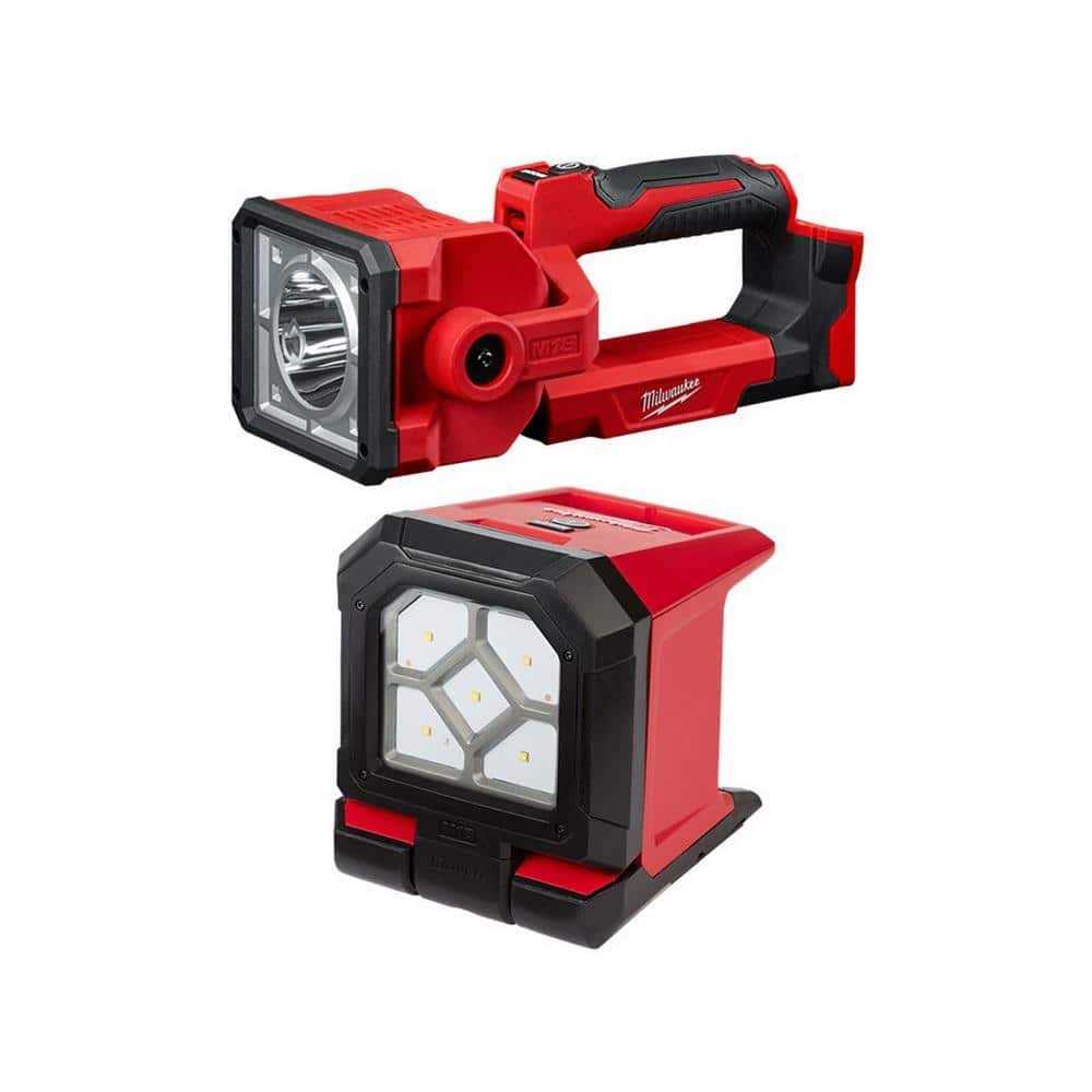 Milwaukee M18 18-Volt Lithium Ion Cordless Search Light with Rover Mounting Flood Light - Cheap Fitting
