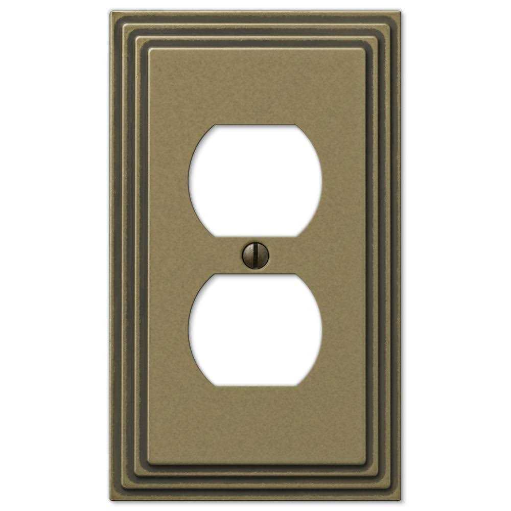 Amerelle Steps Single Duplex Cast Metal Wallplate 84DRB - Cheap Fitting